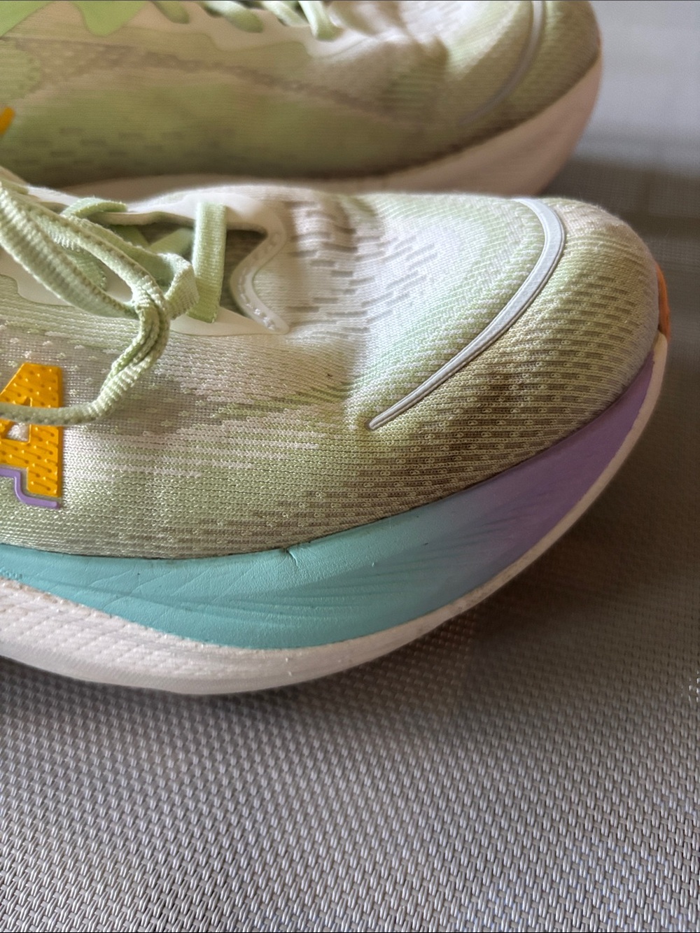 Hoka Women's Light Green sky flow Athletic Running Shoes with Pastel Accents - Picture 9 of 9